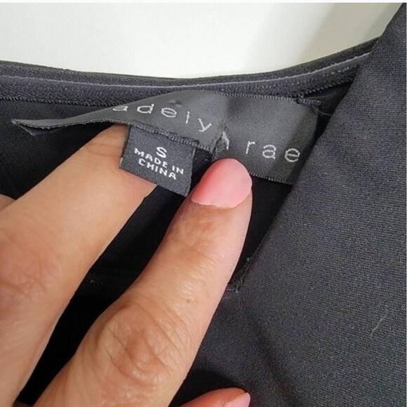 Anthropologie Adelyn Rae Black Mini Dress Sleeveless Spaghetti Straps - Picture 10 of 10